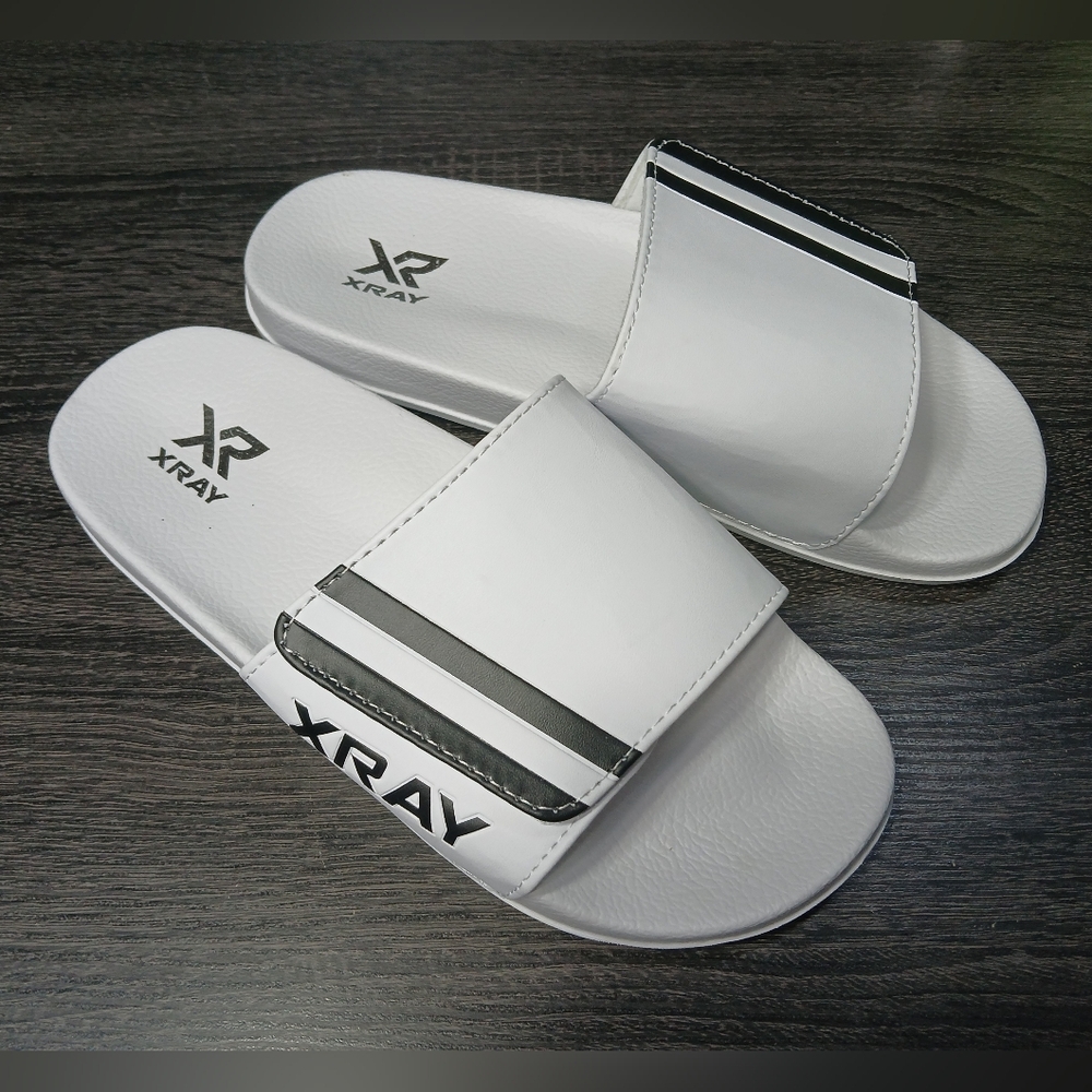XRAY Adjustable White Slide Sandals